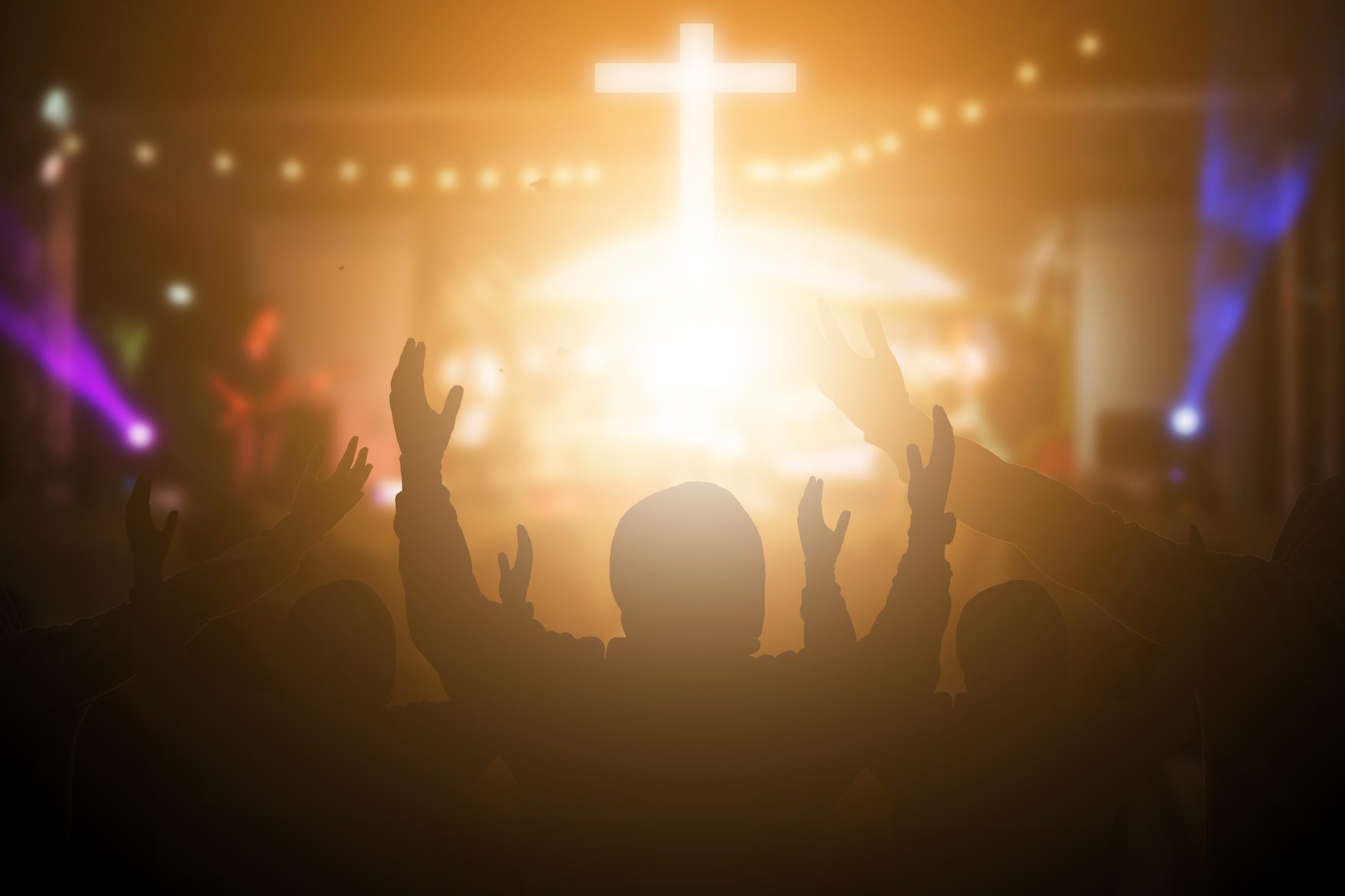 Christians Raising Their Hands in Praise and Worship